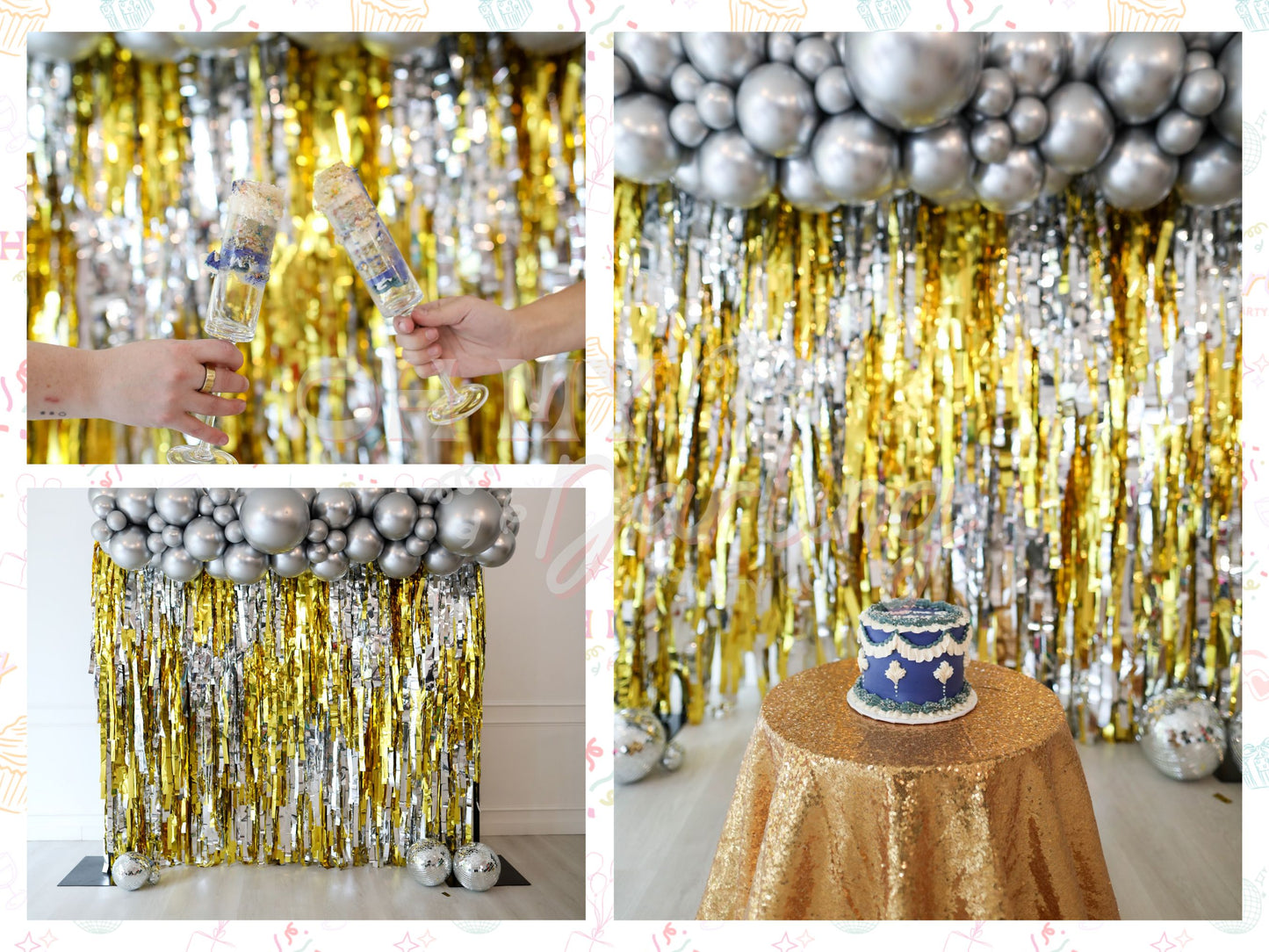 Bling Bash Fringe Backdrop-Fringe Backdrop-Party Decor-Oh My Darling Party Co-Oh My Darling Party Co-1st birthday decor, all metallic backdrop, baby shower decor, bachelorette, bachelorette backdro, bachelorette party, backdrops for party, balloon garland, balloon garlands, best sellers, birthday decor, birthday party, boho nursery, boho party decor, boho tassel garland, bridal party, bridal shower, cochella party decor, colorful backdrop, Default, disco, disco ball, disco birthday, disco dance party, disco