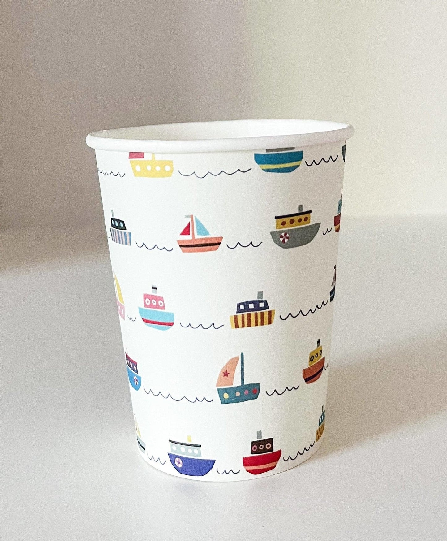 Boat Cups-Fringe Backdrop-Party Decor-Josi James-Oh My Darling Party Co-birthday boy, birthday cups, boating, boats, boy birthday, cups, Faire, fish, Fishing, gender neutral birthday, happy birthday, Nautical, party cups, Set of Cups, Water