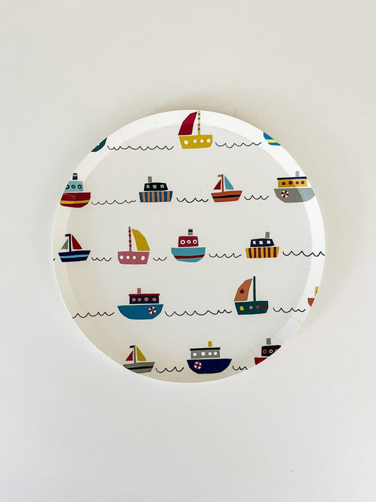 Boat Plate Small-Fringe Backdrop-Party Decor-Josi James-Oh My Darling Party Co-boat, boating, boats, Faire, fish, fish plates, Fishing, Nautical, sale