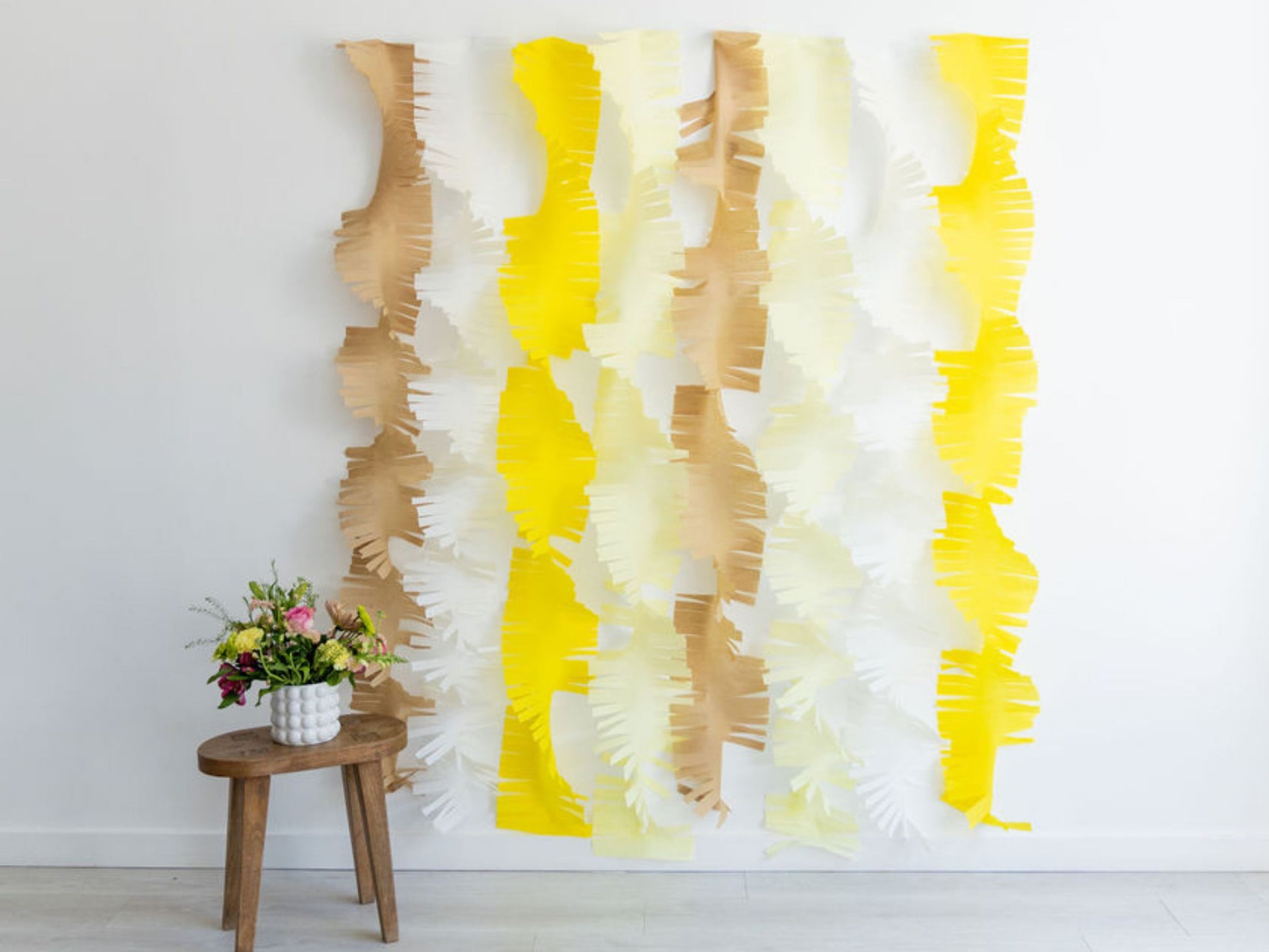 Buttercup Baby Crepe Paper Bundle-Fringe Backdrop-Party Decor-Oh My Darling Party Co-Oh My Darling Party Co-1st birthday decor, affordable fringe backdrop, baby shower, baby shower decor, baby yellow, bachelorette, bachelorette backdro, bachelorette party, backdrops for party, balloon garland, balloon garlands, best sellers, birthday decor, birthday party, boho nursery, boho party decor, boho tassel garland, bridal shower, cochella party decor, colorful backdrop, crepe paper streamers, easter, easter party,