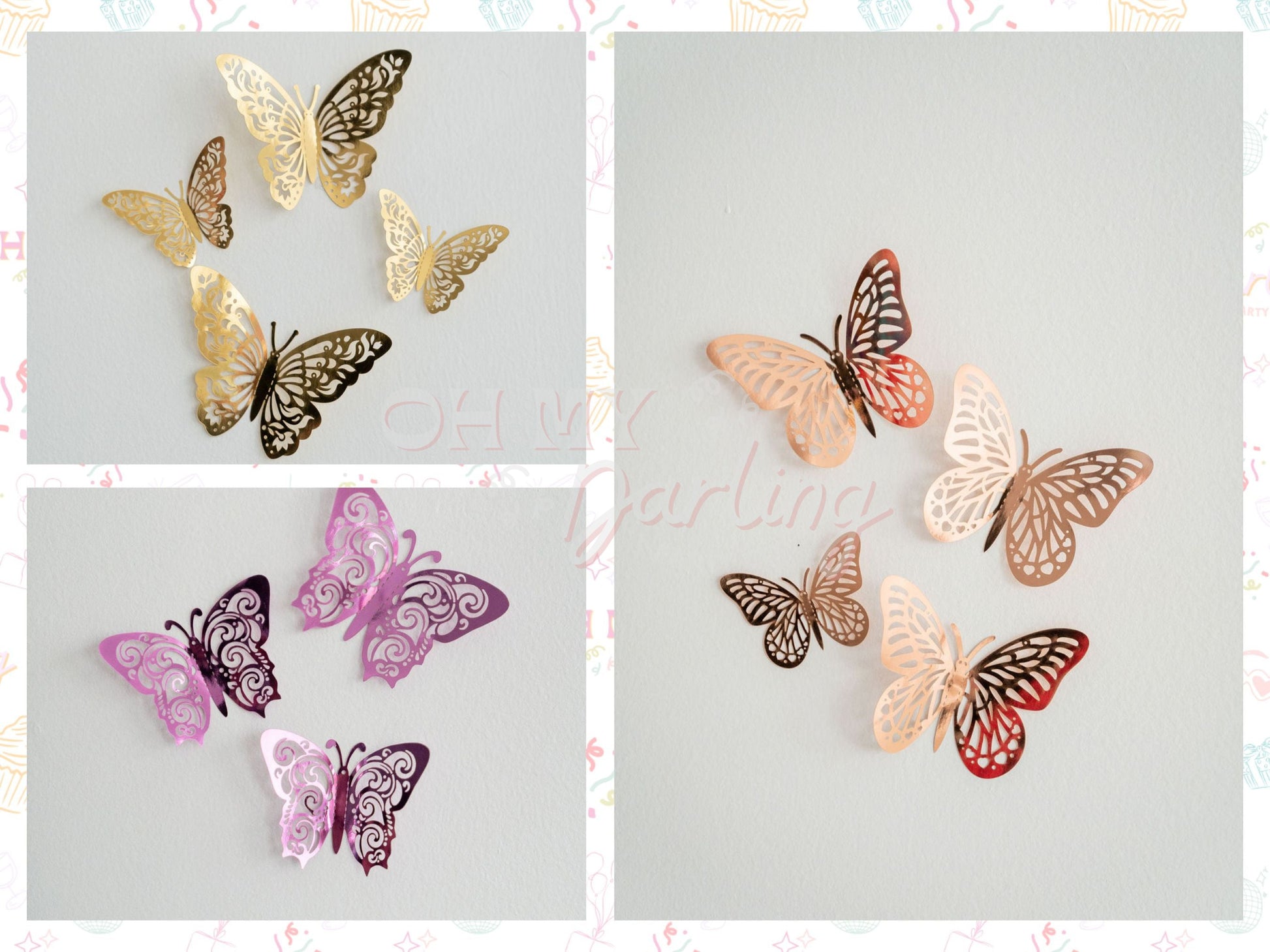 Butterfly Decals-Fringe Backdrop-Party Decor-Oh My Darling Party Co-Oh My Darling Party Co-1st birthday decor, add on, baby shower decor, bachelorette, bachelorette backdro, bachelorette party, backdrops for party, balloon garland, balloon garlands, best sellers, birthday decor, birthday party, boho nursery, boho party decor, boho tassel garland, bridal shower, bug party, butterfly, butterfly party, cochella party decor, colorful backdrop, fiesta, fringe backdrop, fringe garland, fringe photo backdro, Fring