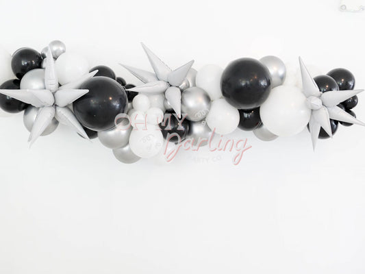 Cheers Balloon Kit-Fringe Backdrop-Party Decor-Balloon Kits-Oh My Darling Party Co-balloon garland, balloon garlands, balloon kit, balloons, black and white balloon, diy balloon kit, graduation, graduation party, new years, new years decoration, new years eve balloons, new years eve decor, new years party, over the hill, retirement, retirement party