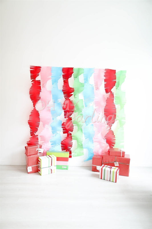 Colorful Holiday Crepe Paper Bundle-Fringe Backdrop-Party Decor-Oh My Darling Party Co-Oh My Darling Party Co-1st birthday decor, affordable fringe backdrop, baby shower decor, bachelorette, bachelorette backdro, bachelorette party, backdrops for party, balloon garland, balloon garlands, best sellers, birthday decor, birthday party, boho nursery, boho party decor, boho tassel garland, bridal shower, christmas, christmas birthday, Christmas Decor, christmas decoration, Christmas Party, christmas party decor,