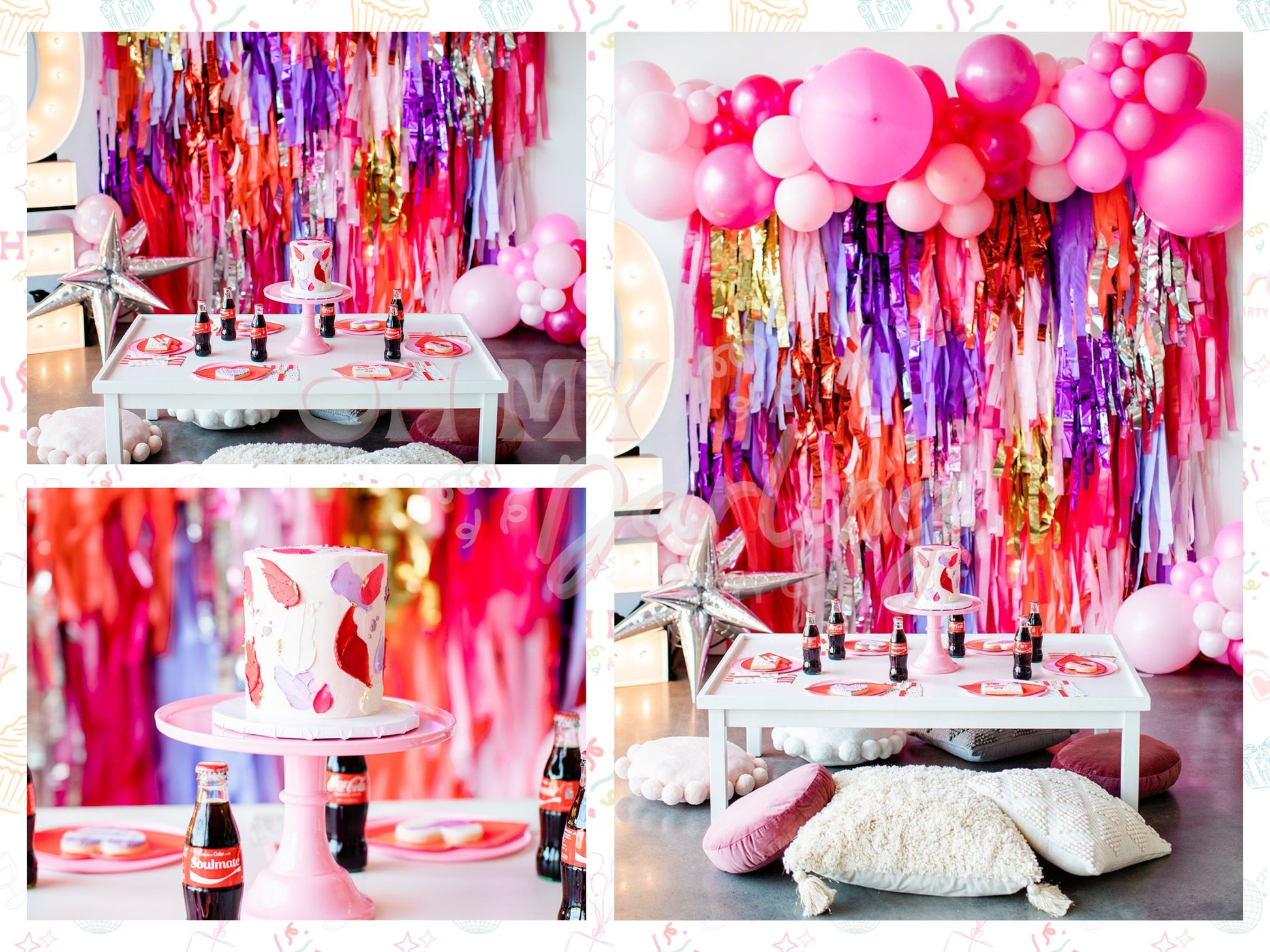 Colorful Valentine's Party Backdrop-Fringe Backdrop-Party Decor-Oh My Darling Party Co-Oh My Darling Party Co-1st birthday decor, amethyst, baby shower decor, bachelorette, bachelorette backdro, bachelorette party, backdrops for party, balloon garland, balloon garlands, be my valentine, best sellers, birthday decor, birthday party, blush, boho nursery, boho party decor, boho tassel garland, bridal shower, bubblegum, candy pink, cochella party decor, colorful backdrop, coral, default, donuts, fiesta, fringe 