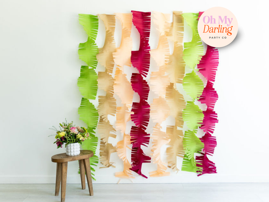 Thankful Crepe Paper Bundle-Oh My Darling Party Co-Fringe Backdrop, Streamer Backdrop, Fringe perfect for events & parties!