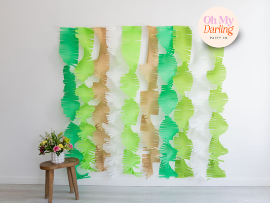 Into Nature Crepe Paper Bundle-Oh My Darling Party Co-Fringe Backdrop, Streamer Backdrop, Fringe perfect for events & parties!