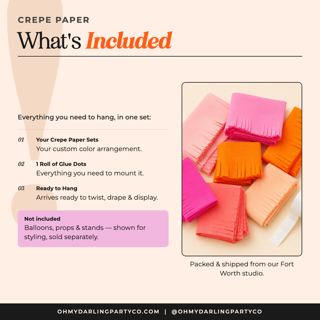 What's included with your crepe paper bundle
