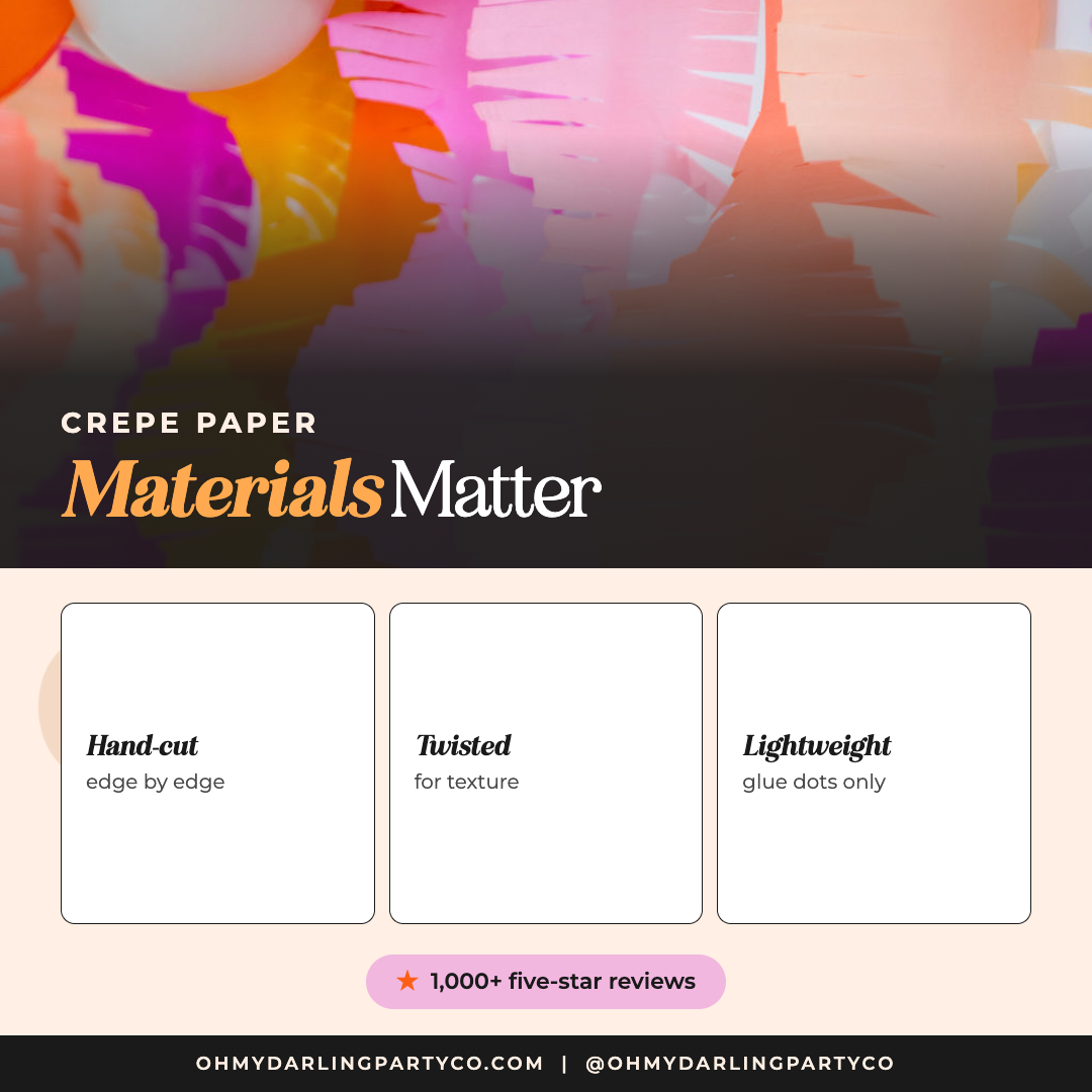 Crepe paper materials