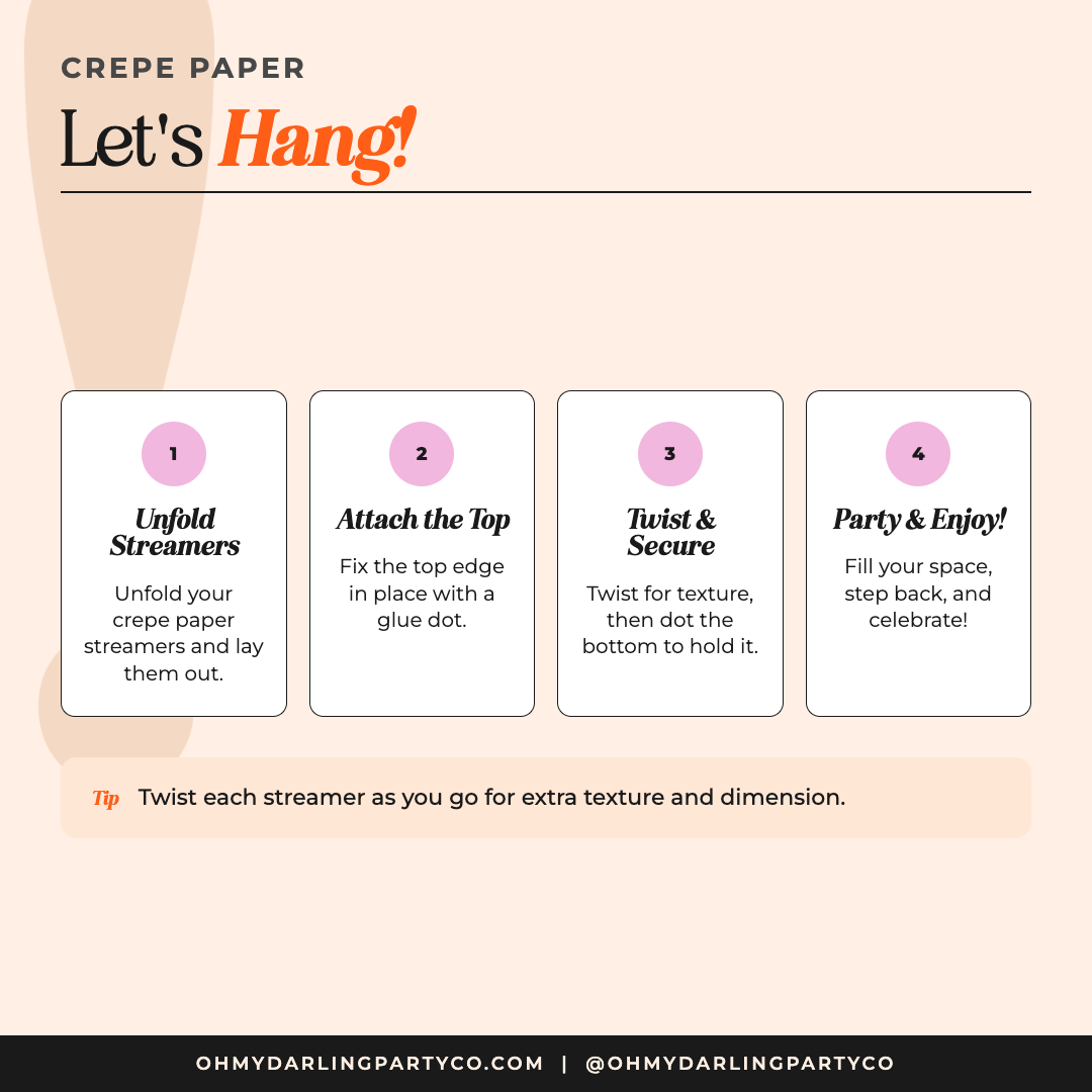 How to hang your crepe paper