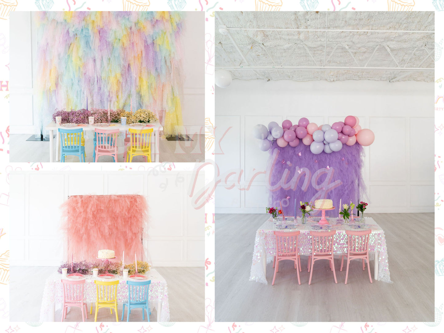 Custom Tulle Backdrop-Fringe Backdrop-Party Decor-Oh My Darling Party Co-Oh My Darling Party Co-1st birthday decor, baby pink, baby shower decor, bachelorette, bachelorette backdro, bachelorette party, backdrops for party, ballerina, ballet, ballet dance party, ballett, balloon garland, balloon garlands, best sellers, birthday decor, birthday party, blush, boho nursery, boho party decor, boho tassel garland, bridal party, bridal shower, butterfly party, cochella party decor, colorful backdrop, custom, defau