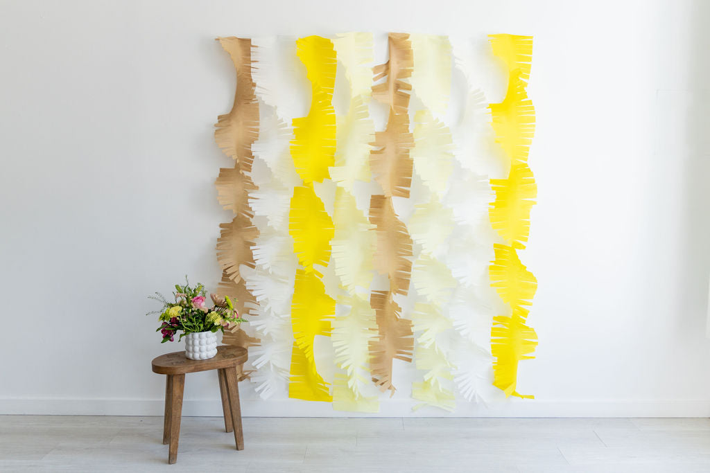 Buttercup Baby Fringe Crepe Paper Bundle-Oh My Darling Party Co-Fringe Backdrop, Streamer Backdrop, Fringe perfect for events & parties!