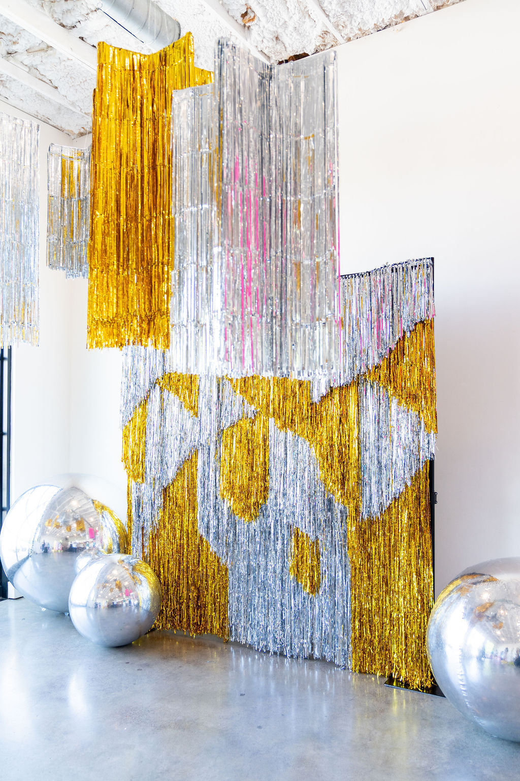 Custom Tinsel Backdrop