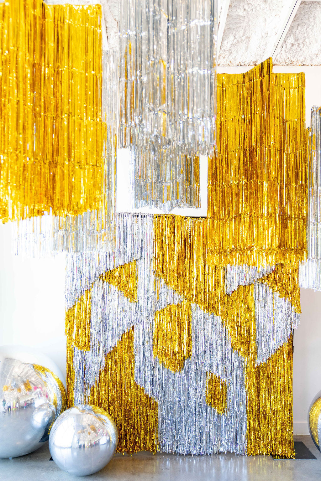 Custom Tinsel Backdrop