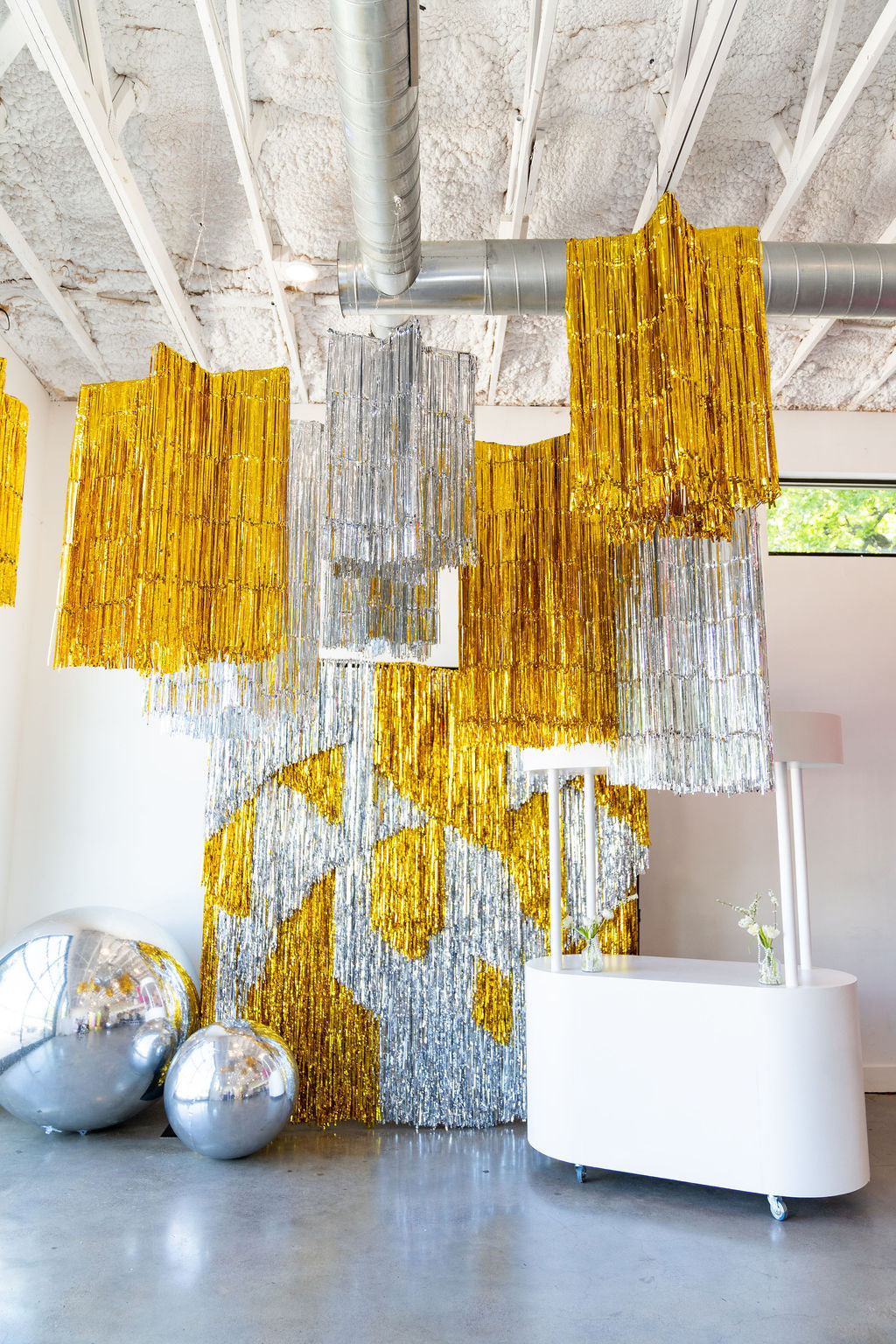 Custom Tinsel Backdrop