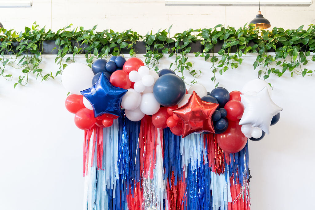 Stars & Stripes Fringe Backdrop-Backdrops-Oh My Darling Party Co