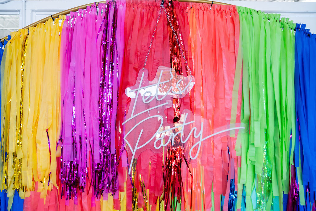 Viva La Fiesta Fringe Backdrop-Semi Circle Backdrop-Oh My Darling Party Co