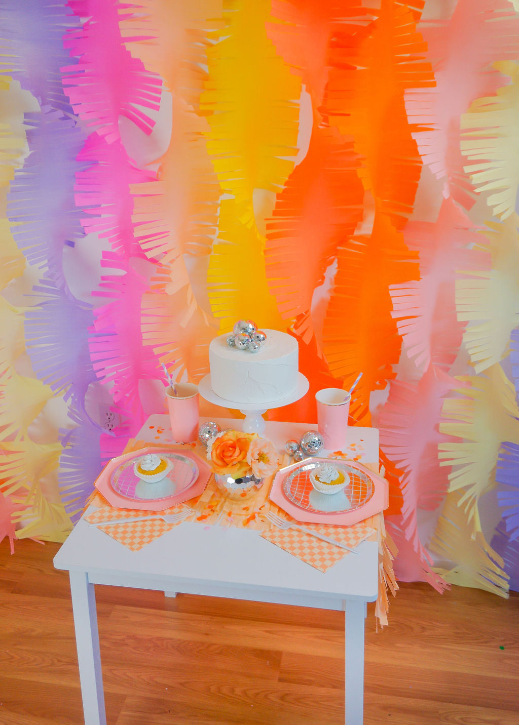 Feelin' Groovy Fringe Crepe Paper Bundle-Oh My Darling Party Co-Fringe Backdrop, Streamer Backdrop, Fringe perfect for events & parties!