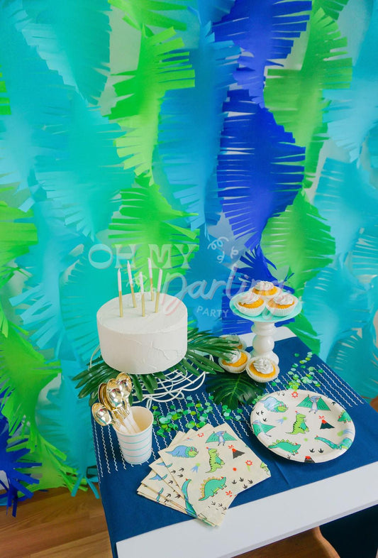 Under The Sea Crepe Paper Fringe Bundle-Fringe Backdrop-Party Decor-Oh My Darling Party Co-Oh My Darling Party Co-affordable fringe backdrop, backdrops for party, balloon garlands, blue baby shower, BLUE BACKDROP, BLUE BACKDROPS, boy party, crepe paper streamers, fringe backdrop, fringe garland, Fringe Streamers, girl party, glamfete, graduation, graduation party, GREEN BACKDROP, jumbo crepe paper streamers, ocean, OMDPC, paper fringe backdrop, party backdrops, party supplies, summer, summer party, surf, su