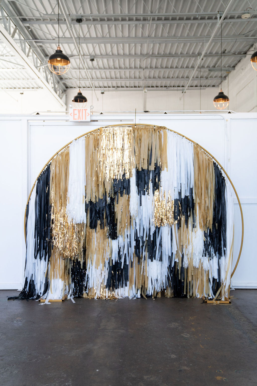 Timeless Celebration Semi Circle Fringe Backdrop-Semi Circle Backdrop-Oh My Darling Party Co