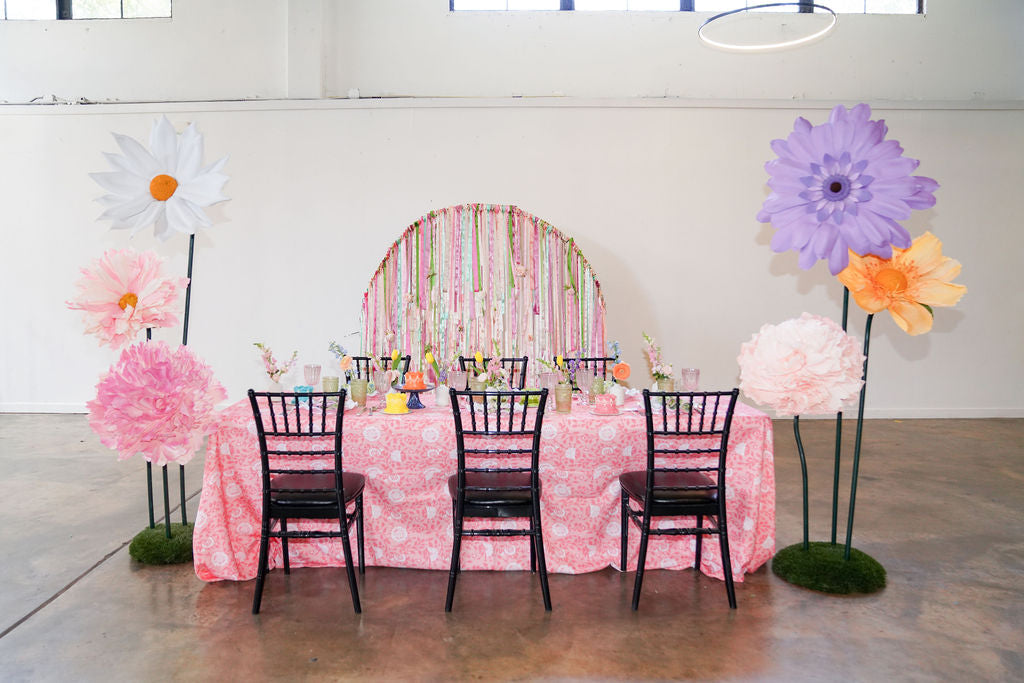 Custom Satin Ribbon Backdrop
