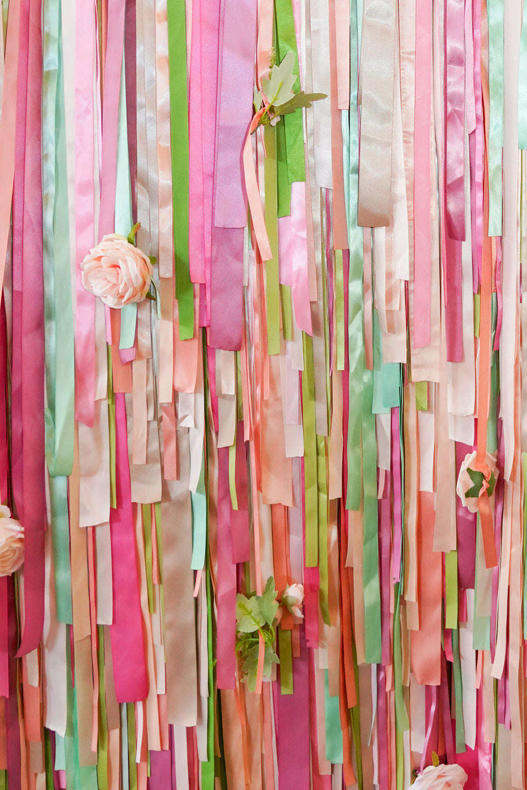 Custom Satin Ribbon Backdrop