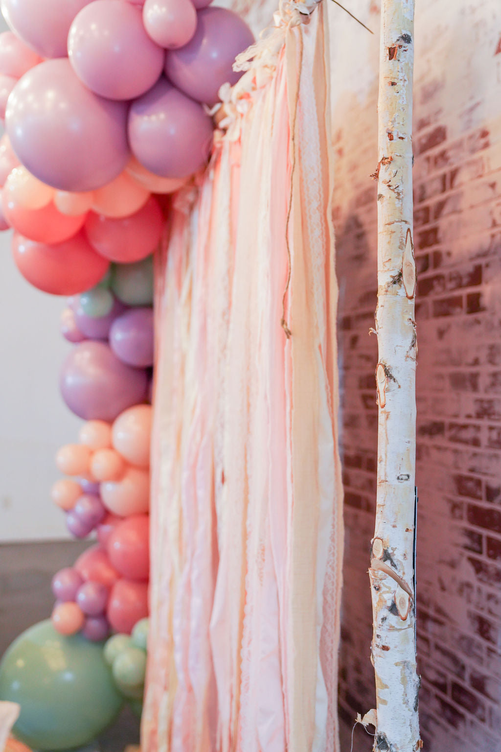 Custom Ribbon & Lace Backdrop