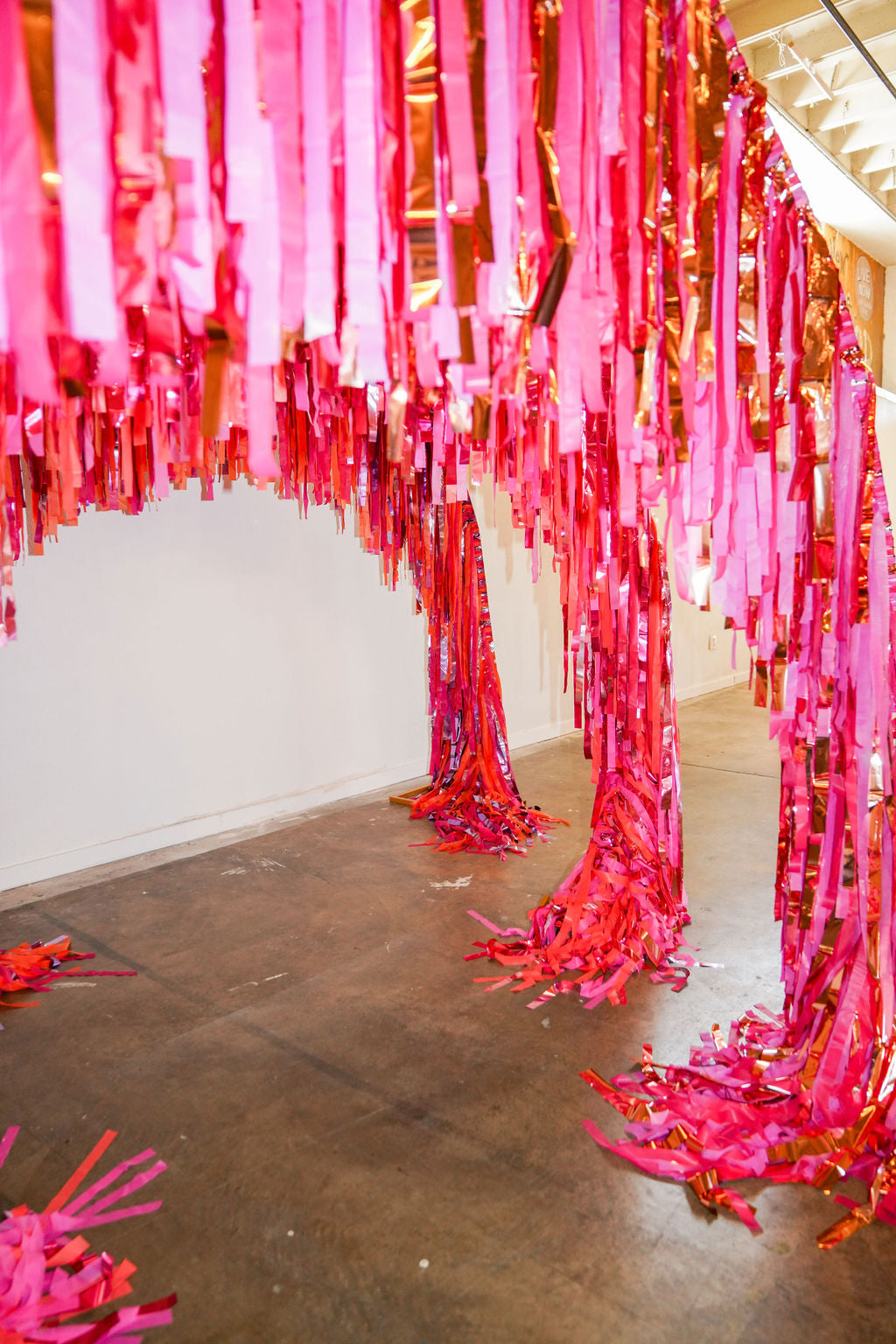 Custom Arched Fringe Installation by Oh My Darling Party Co