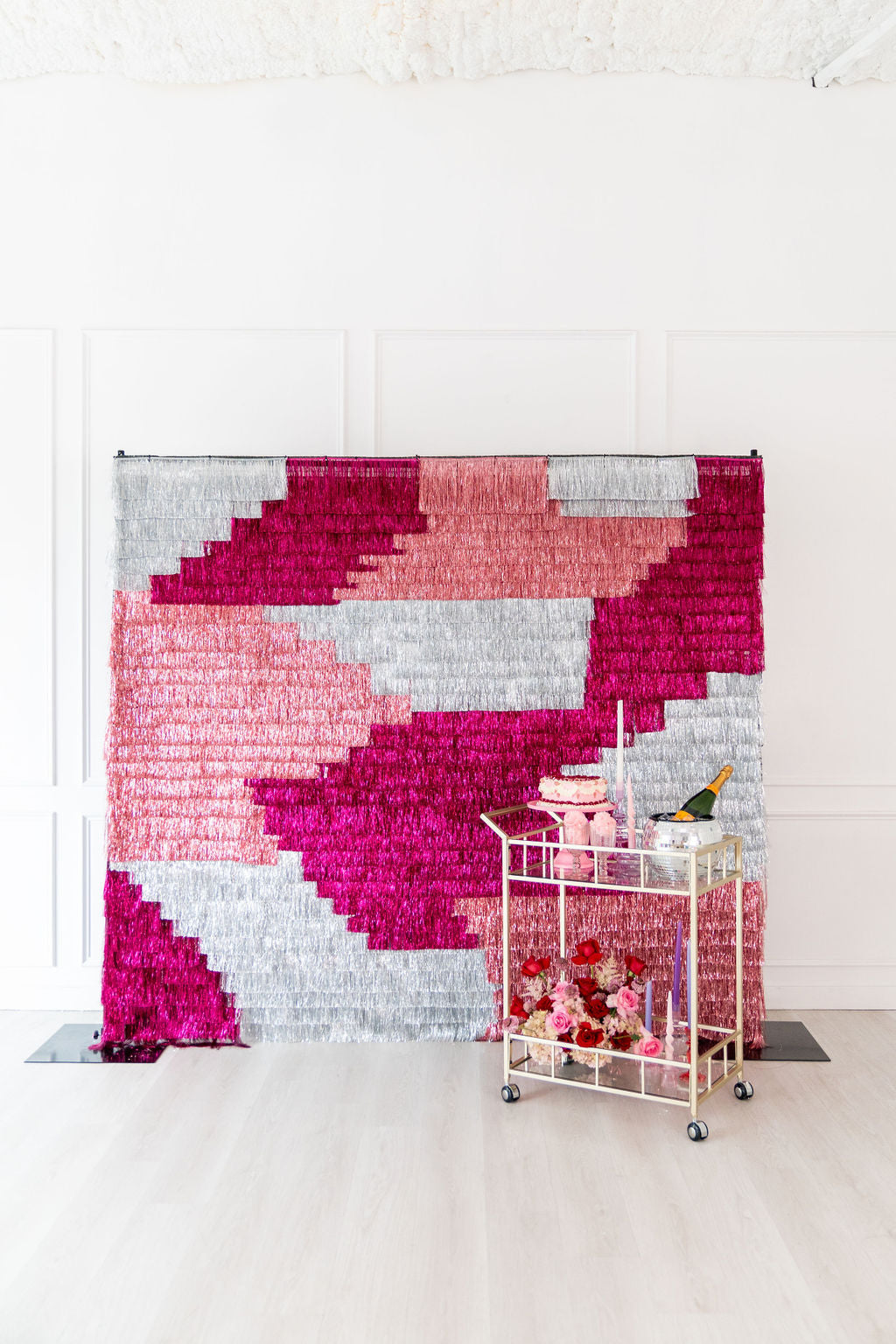 Custom Metallic Trim Backdrop by Oh My Darling Party Co