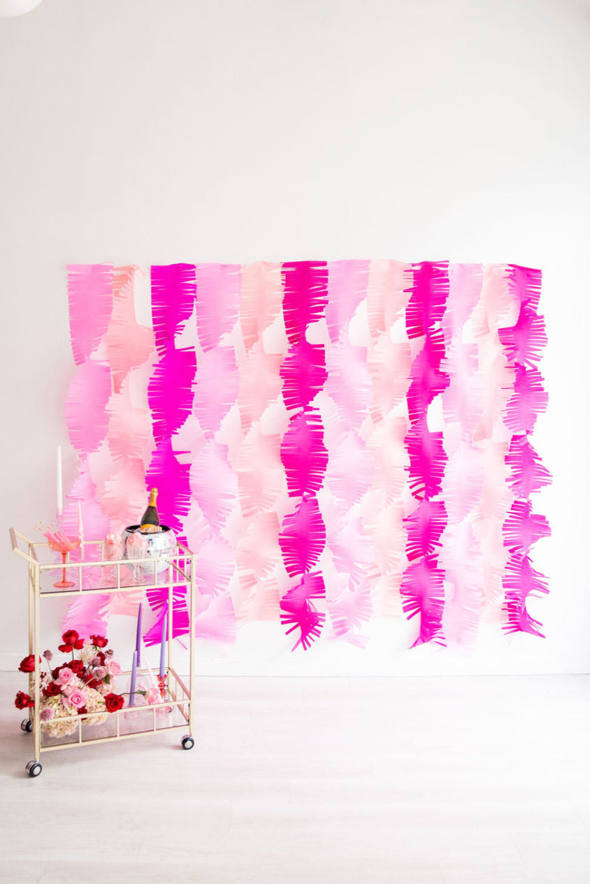 Pink Crepe Paper streamers by Oh My Darling Party Co