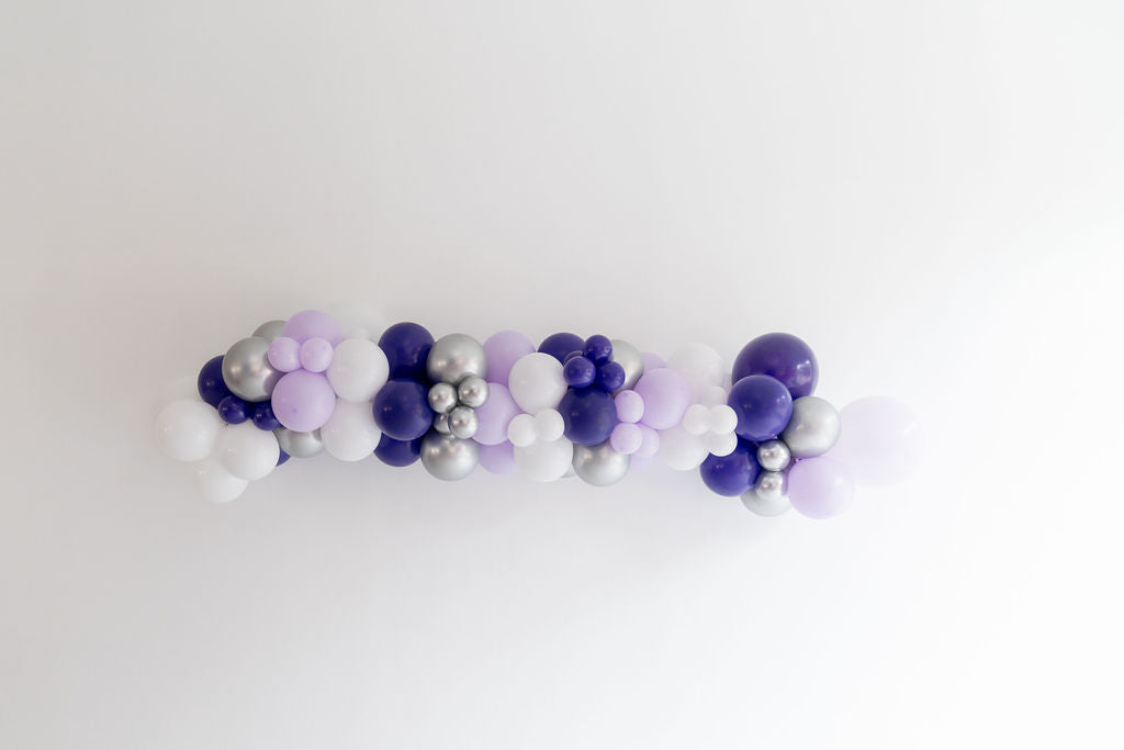 Purple & Silver Balloon Kit-Oh My Darling Party Co-Fringe Backdrop, Streamer Backdrop, Fringe perfect for events & parties!