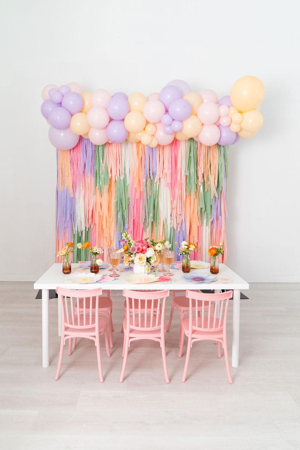 Splish Splash Balloon Kit-Fringe Backdrop-Party Decor-Stellar Creations-Oh My Darling Party Co-balloon garland, balloon garlands, balloons, pink balloons, purple, purple balloons, stellar