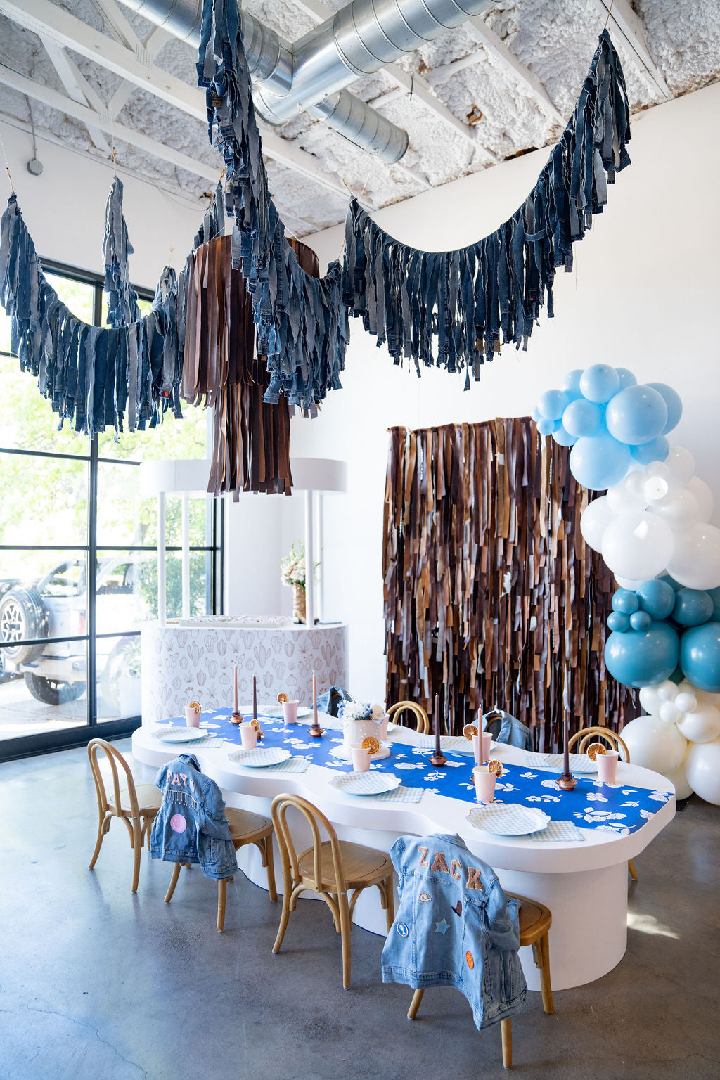 Denim Aerial Strands