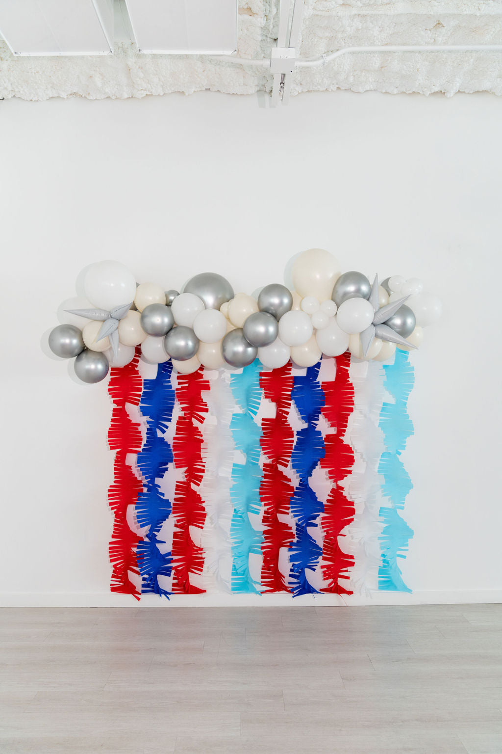 Red, White and Blue Fringe Crepe Paper Bundle-Oh My Darling Party Co-Fringe Backdrop, Streamer Backdrop, Fringe perfect for events & parties!