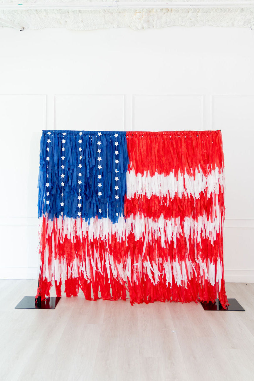 The American Dream Fringe Backdrop-Backdrops-Oh My Darling Party Co