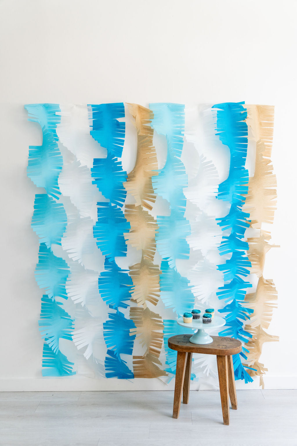 Oh Baby Boy Fringe Crepe Paper Bundle-Oh My Darling Party Co-Fringe Backdrop, Streamer Backdrop, Fringe perfect for events & parties!