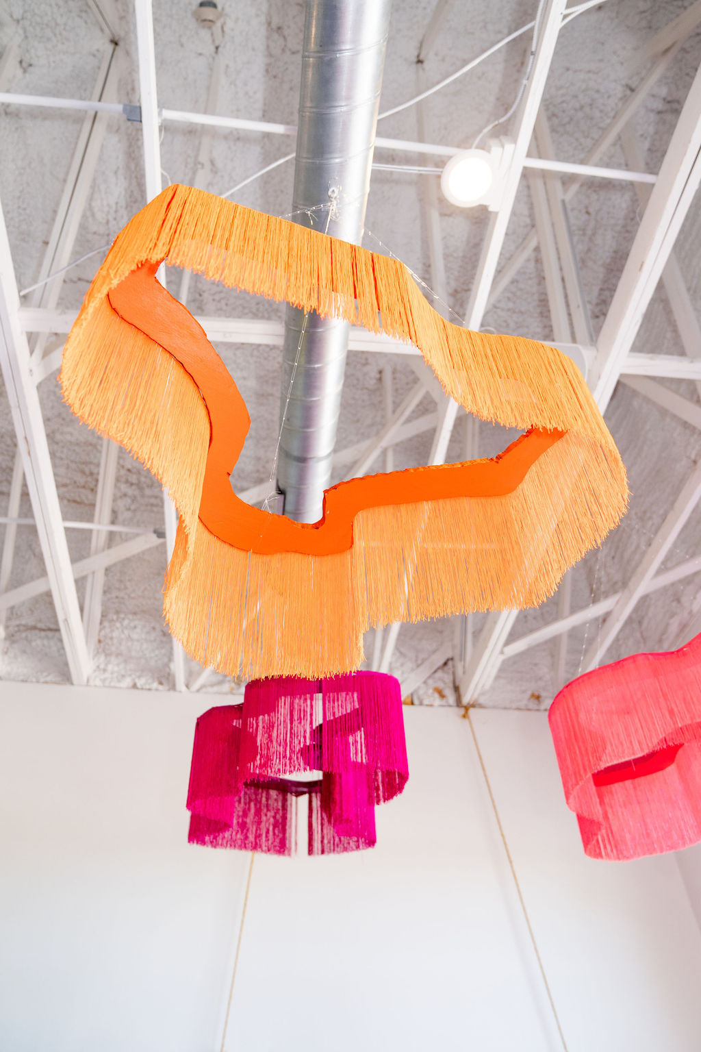 Sculptural hanging mod cloud as modern ceiling decor
