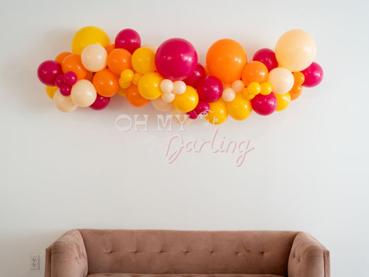 Dazed & Engaged Balloon Kit-Fringe Backdrop-Party Decor-Balloon Kits-Oh My Darling Party Co-90s bachelorette, bachelorette, bachelorette party, balloons, beach, boho bachelorette, fiesta, fiesta collection, fiesta party, final fiesta, last fiesta, mexican fiesta, pink and orange bachelorette, pink bachelorette, retro, retro bachelorette, summer, summer fun, summer party, summer soiree