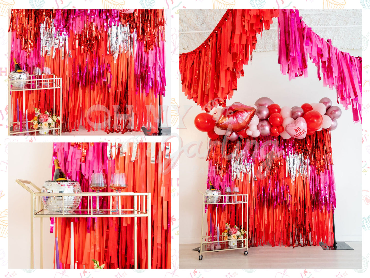 Dear Cupid Backdrop-Fringe Backdrop-Party Decor-Oh My Darling Party Co-Oh My Darling Party Co-1st birthday decor, baby shower decor, bachelorette, bachelorette backdro, bachelorette party, backdrops for party, balloon garland, balloon garlands, be my valentine, best sellers, birthday decor, birthday party, boho nursery, boho party decor, boho tassel garland, bridal shower, bubblegum, candy pink, cochella party decor, colorful backdrop, coral, Default, fiesta, fringe backdrop, fringe garland, fringe photo ba