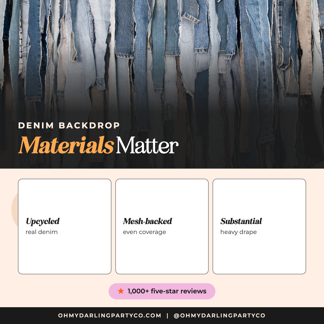 Denim backdrop materials