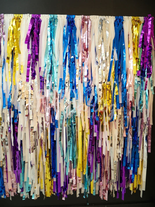 Disco Fringe Backdrop-Fringe Backdrop-Party Decor-Oh My Darling Party Co-Oh My Darling Party Co-bachelorette, backdrops for party, balloon garlands, bridal shower, Default, disco, disco birthday, disco birthday party, disco cowgirl, disco dance party, disco party, disco party decorations, disco queen, disco theme, fringe garland, Fringe Streamers, gold, GOLD BACKDROP, last disco, metalic silver, metallic backdrop, metallic blue, metallic gold, metallic purple, metallic silver, new years, OMDPC, panic at the