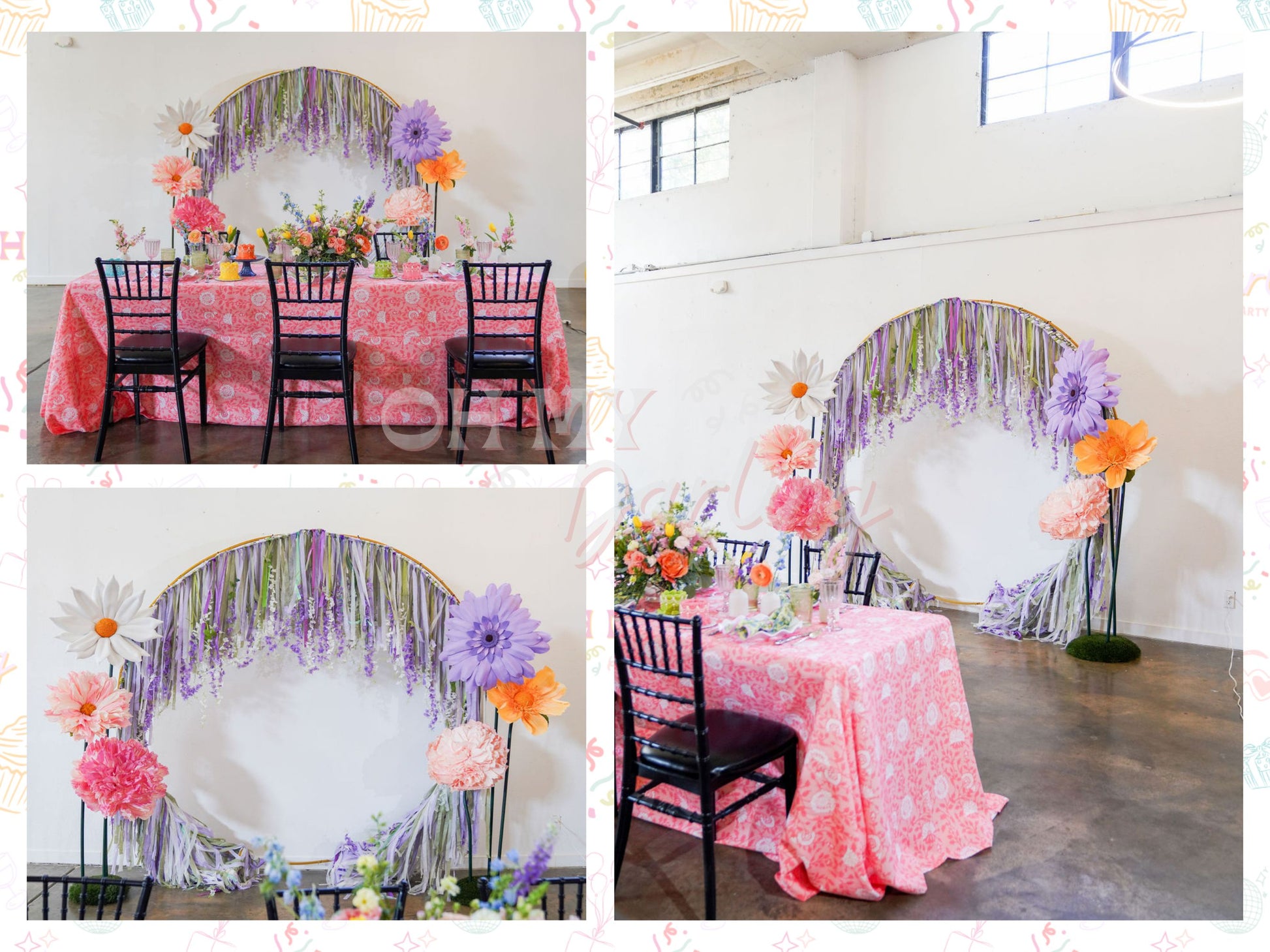 Enchanted Garden Soiree-Fringe Backdrop-Party Decor-Oh My Darling Party Co-Oh My Darling Party Co-1st birthday decor, aerial, arch, baby shower decor, bachelorette, bachelorette backdro, bachelorette party, backdrops for party, balloon garland, balloon garlands, be my valentine, best sellers, birthday decor, Birthday Party, boho nursery, boho party decor, boho tassel garland, bridal party, bridal shower, candy pink, ceiling, cochella party decor, colorful backdrop, custom overhead, engagement party, floral,