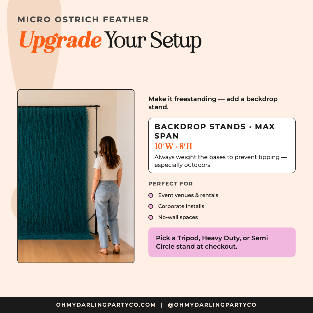 Feather backdrop stand upgrade