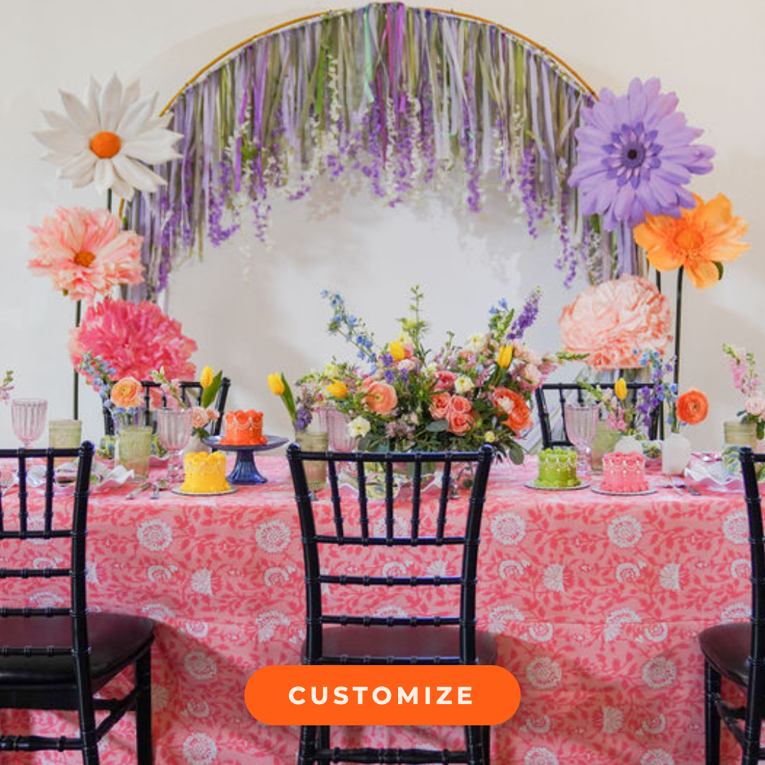 Enchanted Garden Soiree Fringe Arch by Oh My Darling Party Co