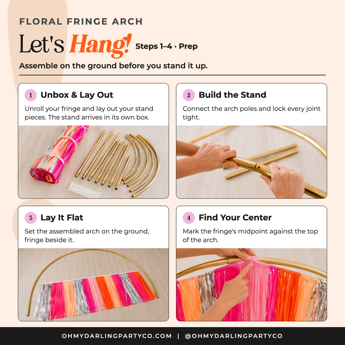 How to hang your floral arch