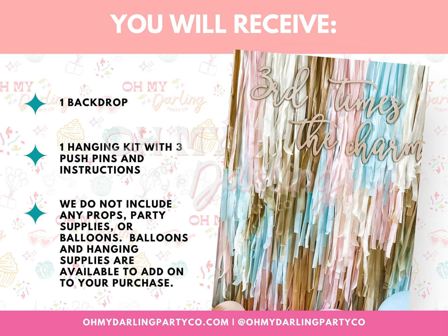 Gender Reveal Backdrop-Fringe Backdrop-Party Decor-Oh My Darling Party Co-Oh My Darling Party Co-1st birthday decor, baby shower, baby shower decor, bachelorette, bachelorette backdro, bachelorette party, backdrops for party, balloon garland, balloon garlands, best sellers, birthday decor, birthday party, blue baby shower, BLUE BACKDROP, BLUE BACKDROPS, blush, boho nursery, boho party decor, boho tassel garland, boy baby shower, bridal shower, butterfly, cochella party decor, colorful backdrop, cream, defau