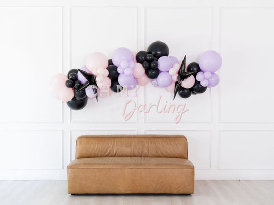 Gone Batty Balloon Kit-Fringe Backdrop-Party Decor-Balloon Kits-Oh My Darling Party Co-balloons, black and pink balloons, halloween, halloween balloon kit, Halloween Decor, halloween party, Happy Halloween, mylar balloons, pink balloons, pink halloween, purple balloons, purple halloween, spooky halloween, spring