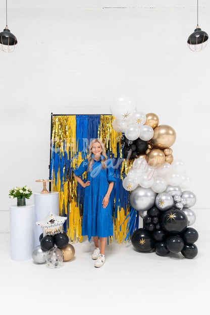 Grad Gala Backdrop-Fringe Backdrop-Party Decor-Oh My Darling Party Co-Oh My Darling Party Co-1st birthday decor, baby shower decor, bachelorette, bachelorette backdro, bachelorette party, backdrops for party, balloon garland, balloon garlands, best sellers, birthday decor, Birthday Party, blue, BLUE BACKDROP, BLUE BACKDROPS, blue party, boat, boating, boats, boho nursery, boho party decor, boho tassel garland, boy party, bridal shower, celebrate, cochella party decor, college football, colorful backdrop, fi