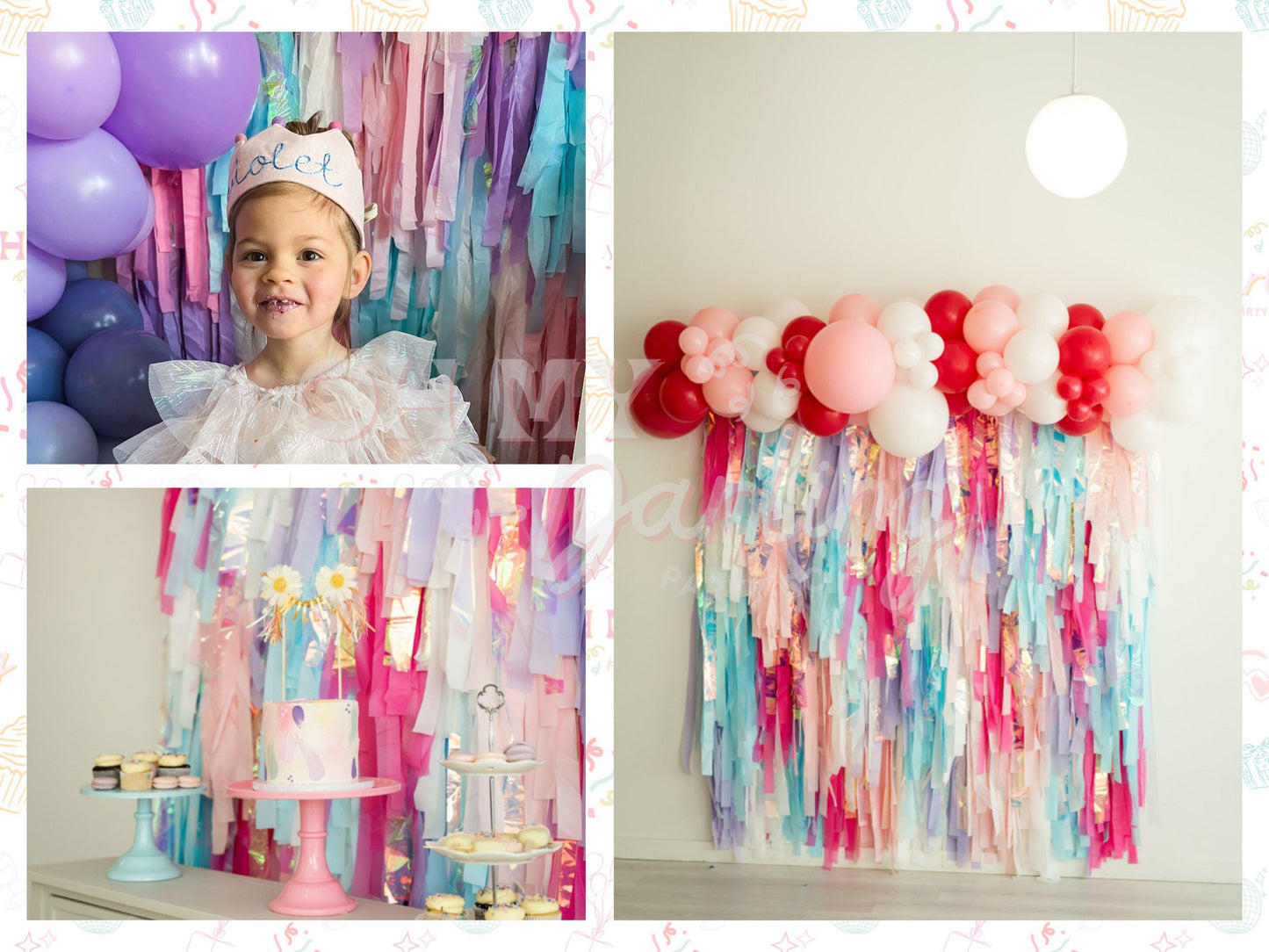 Her Royal Highness Princess Backdrop-Fringe Backdrop-Party Decor-Oh My Darling Party Co-Oh My Darling Party Co-1st birthday decor, baby shower, baby shower decor, bachelorette, bachelorette backdro, bachelorette party, backdrops for party, balloon garland, balloon garlands, be my valentine, best sellers, birthday decor, birthday girl, birthday party, blush, boho nursery, boho party decor, boho tassel garland, bridal shower, bubblegum, candy pink, cochella party decor, colorful backdrop, dance, default, fies