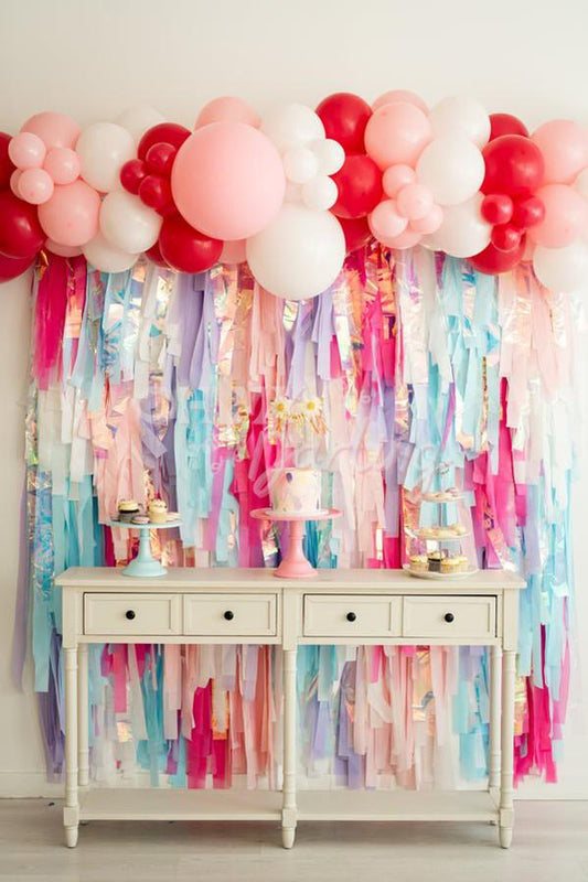 Her Royal Highness Princess Backdrop-Fringe Backdrop-Party Decor-Oh My Darling Party Co-Oh My Darling Party Co-baby shower, bachelorette, backdrops for party, balloon garlands, be my valentine, birthday girl, blush, bridal shower, bubblegum, candy pink, dance, default, florals, fringe garland, Fringe Streamers, girl baby shower, girl birthday, girl party, Girly, girly birthday party, Girly Decor, Girly Party, iridescent, lavender, light blue, OMDPC, party backdrops, pastel, pastel birthday, pastel party, pa