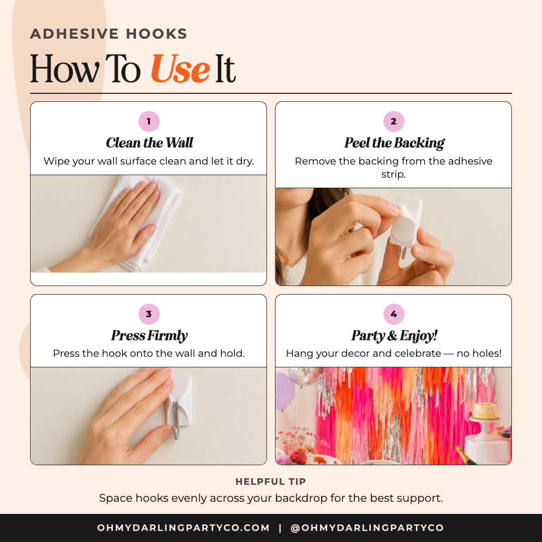 How to use adhesive hooks